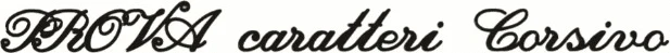 Il carattere Corsivo